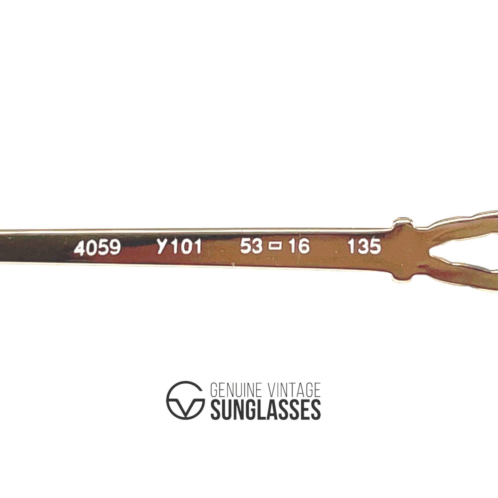 Vintage YVES SAINT LAURENT 4059 gold sunglasses