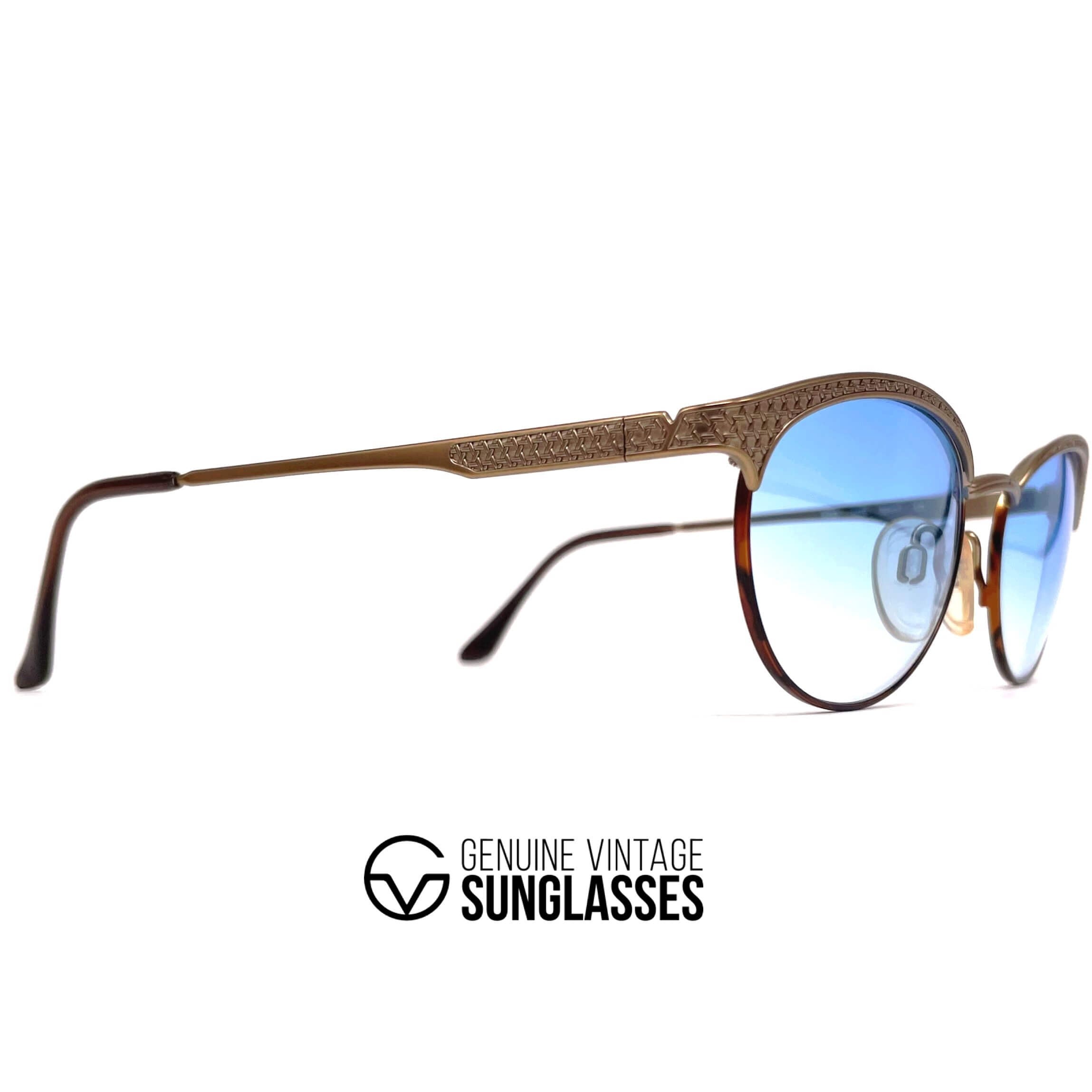 Vintage YVES SAINT LAURENT 4065 gold cat eye sunglasses