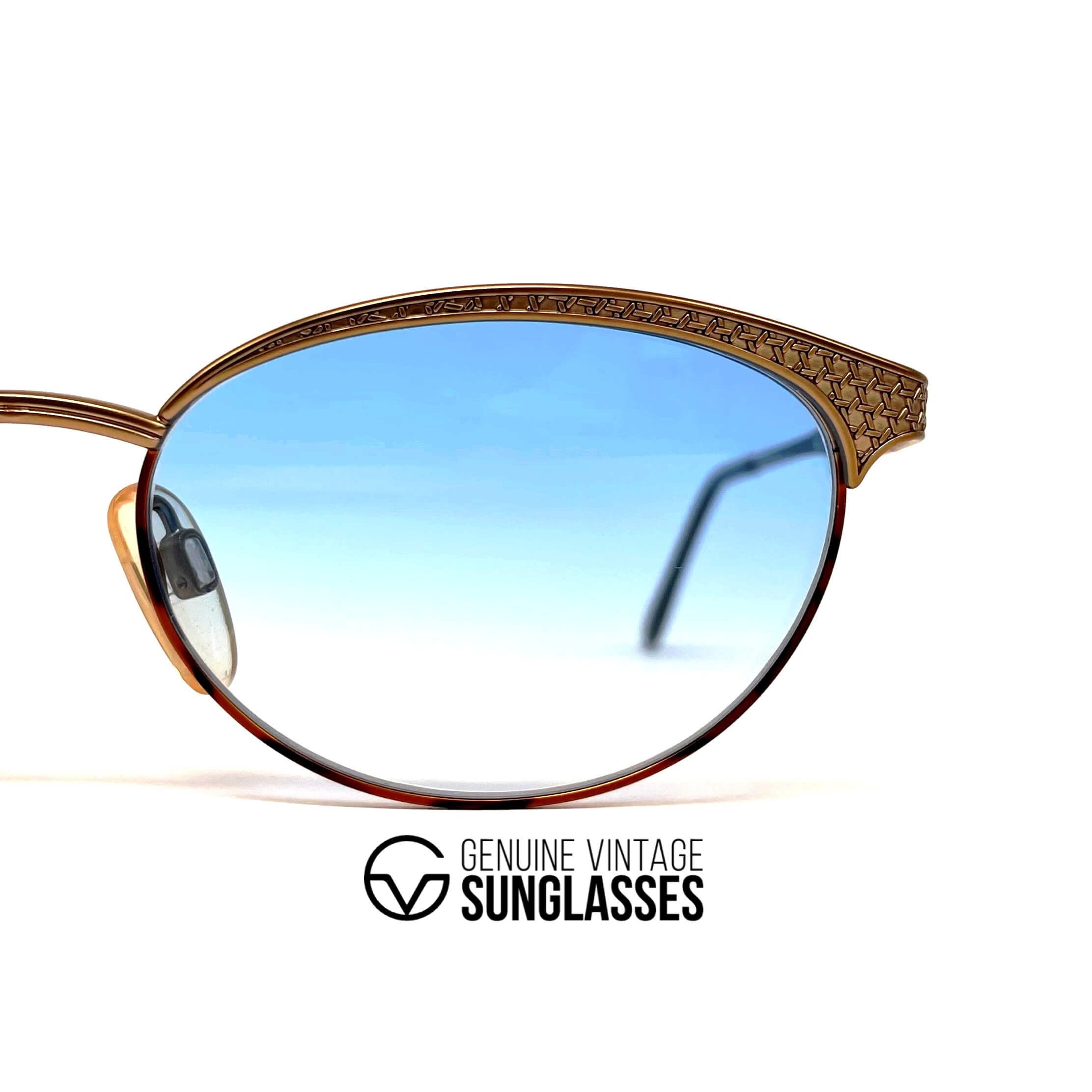 Vintage YVES SAINT LAURENT 4065 gold cat eye sunglasses