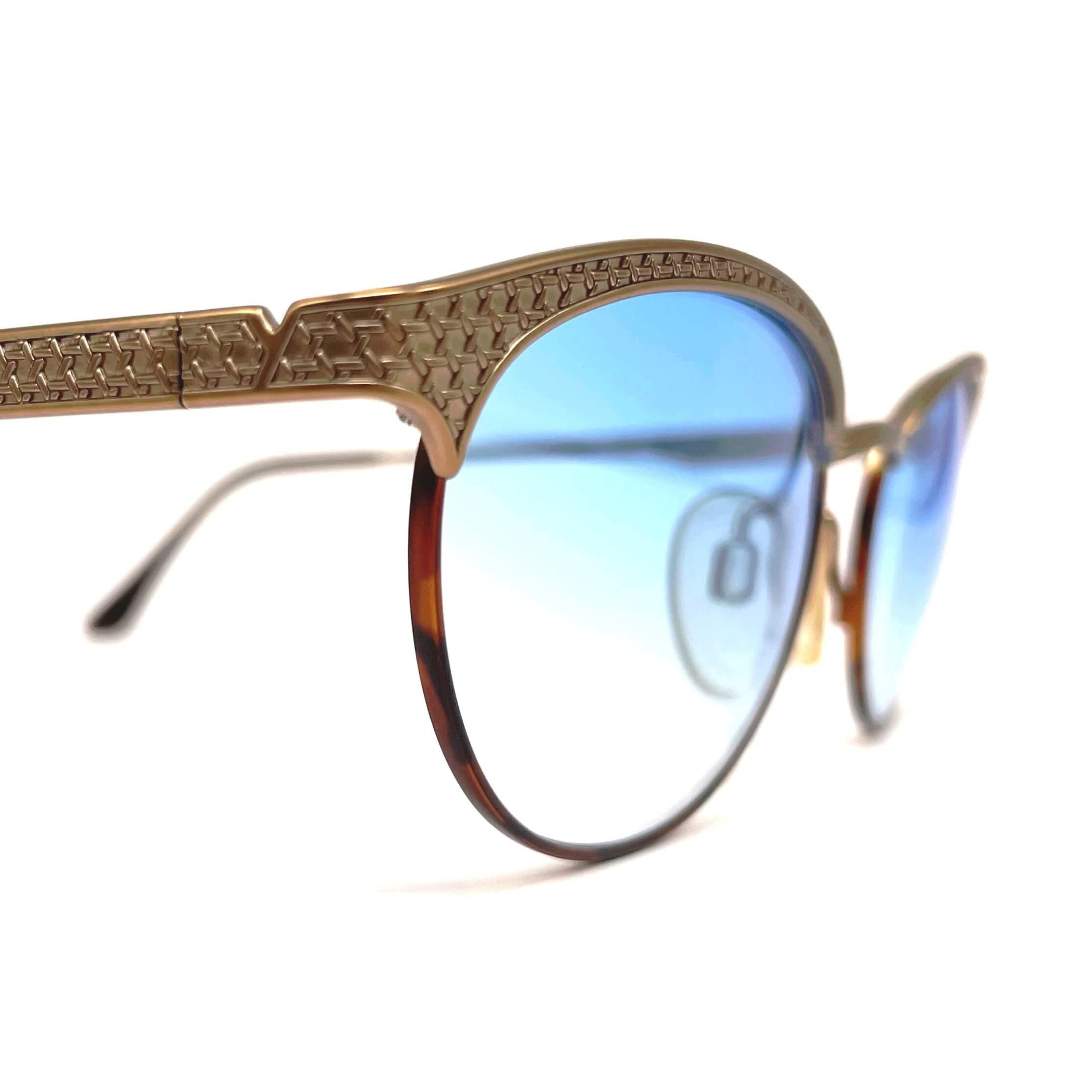 Vintage YVES SAINT LAURENT 4065 gold cat eye sunglasses