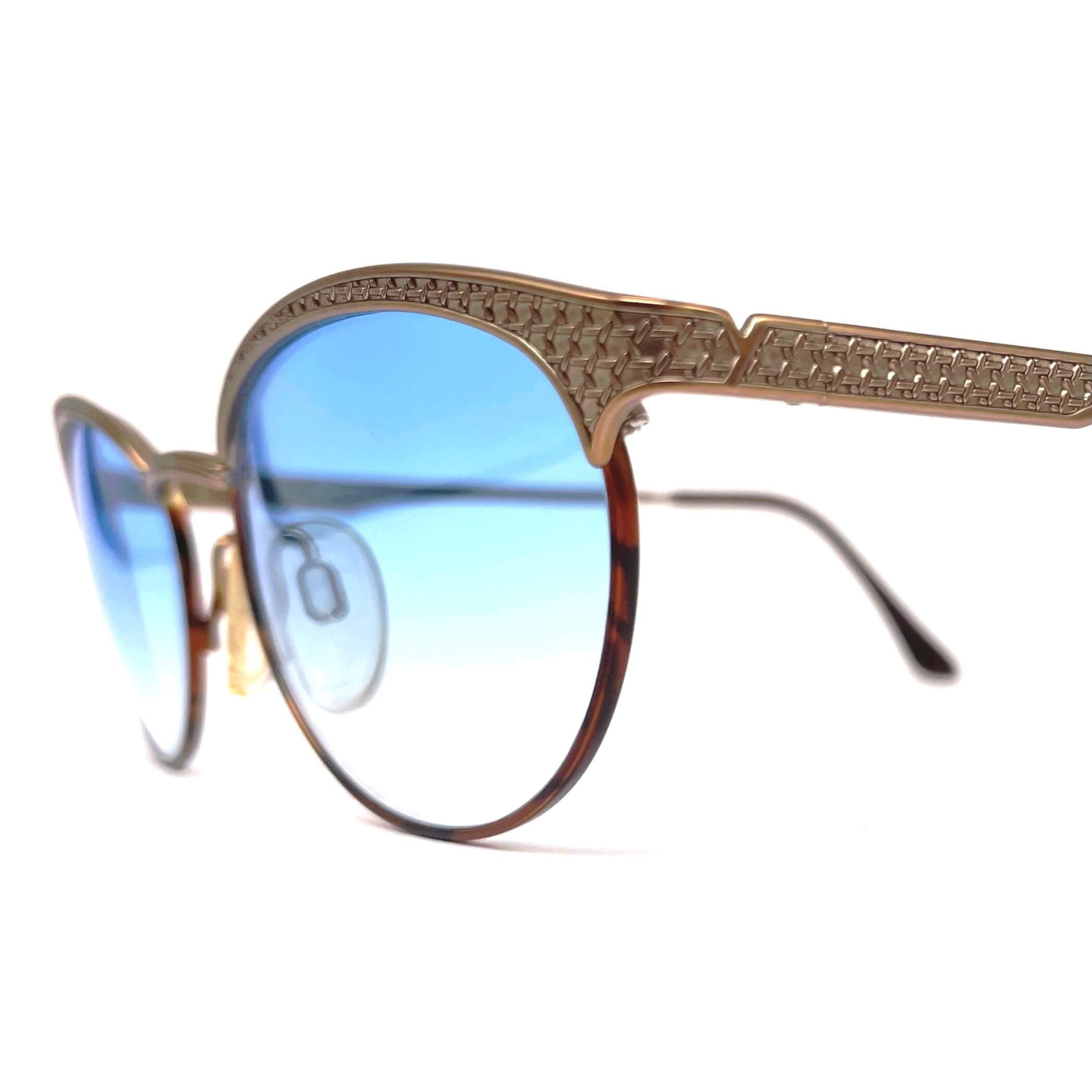 Vintage YVES SAINT LAURENT 4065 gold cat eye sunglasses