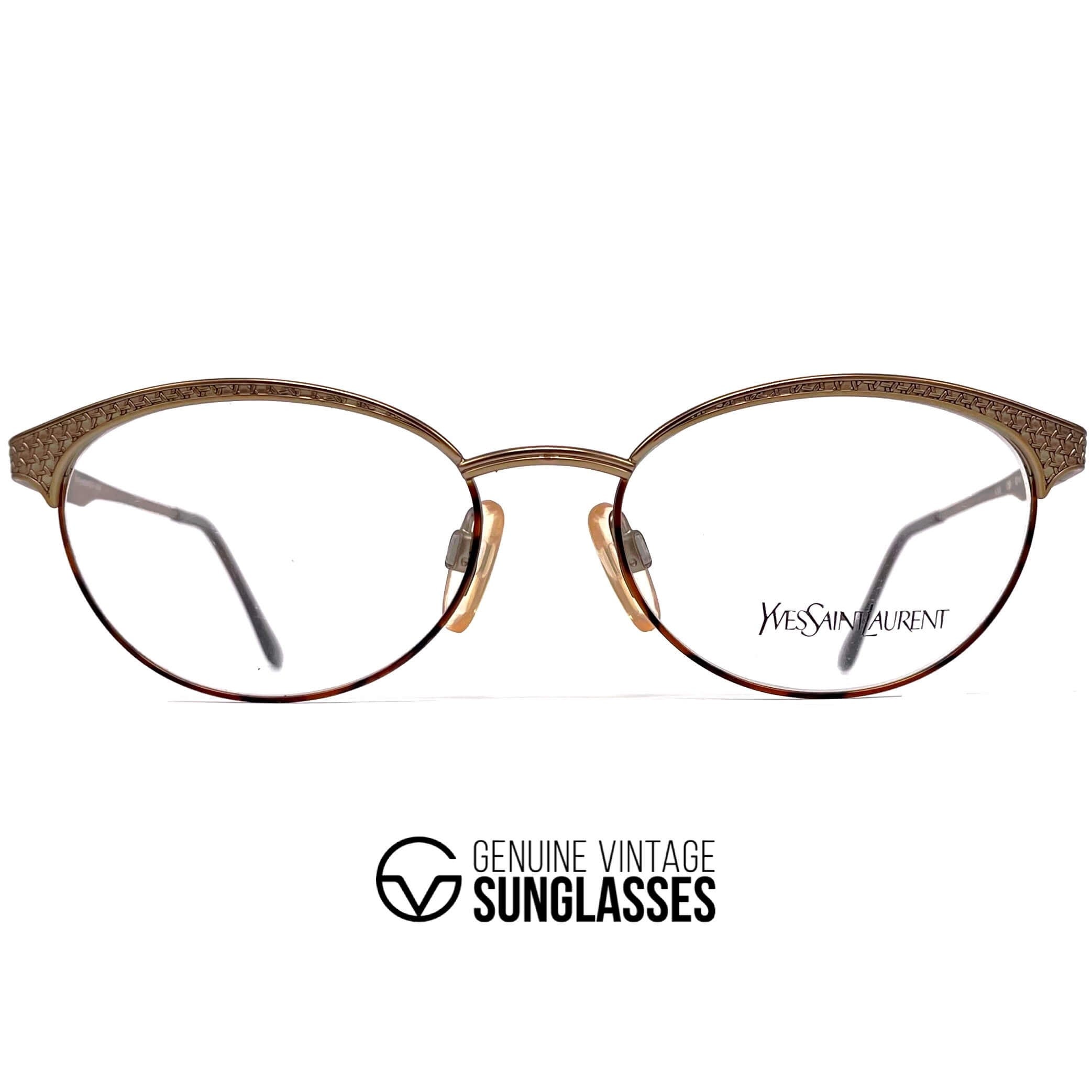 Vintage YVES SAINT LAURENT 4065 gold glasses frames
