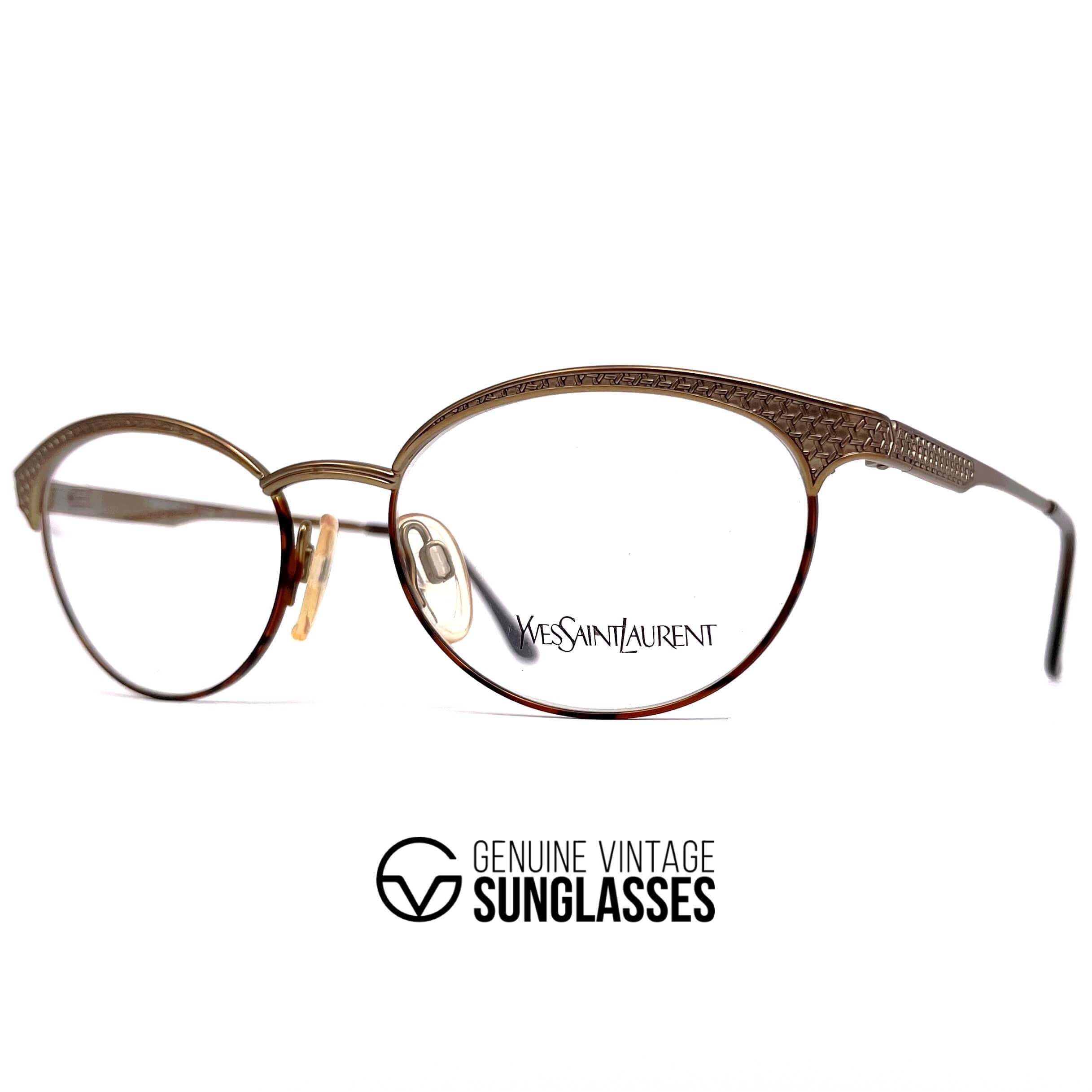 Vintage YVES SAINT LAURENT 4065 gold glasses frames
