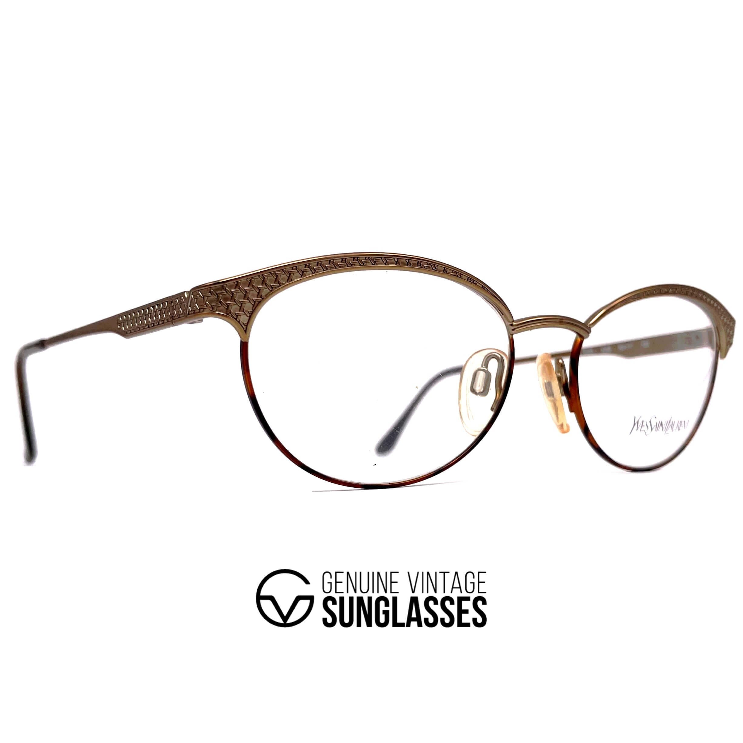 Vintage YVES SAINT LAURENT 4065 gold glasses frames