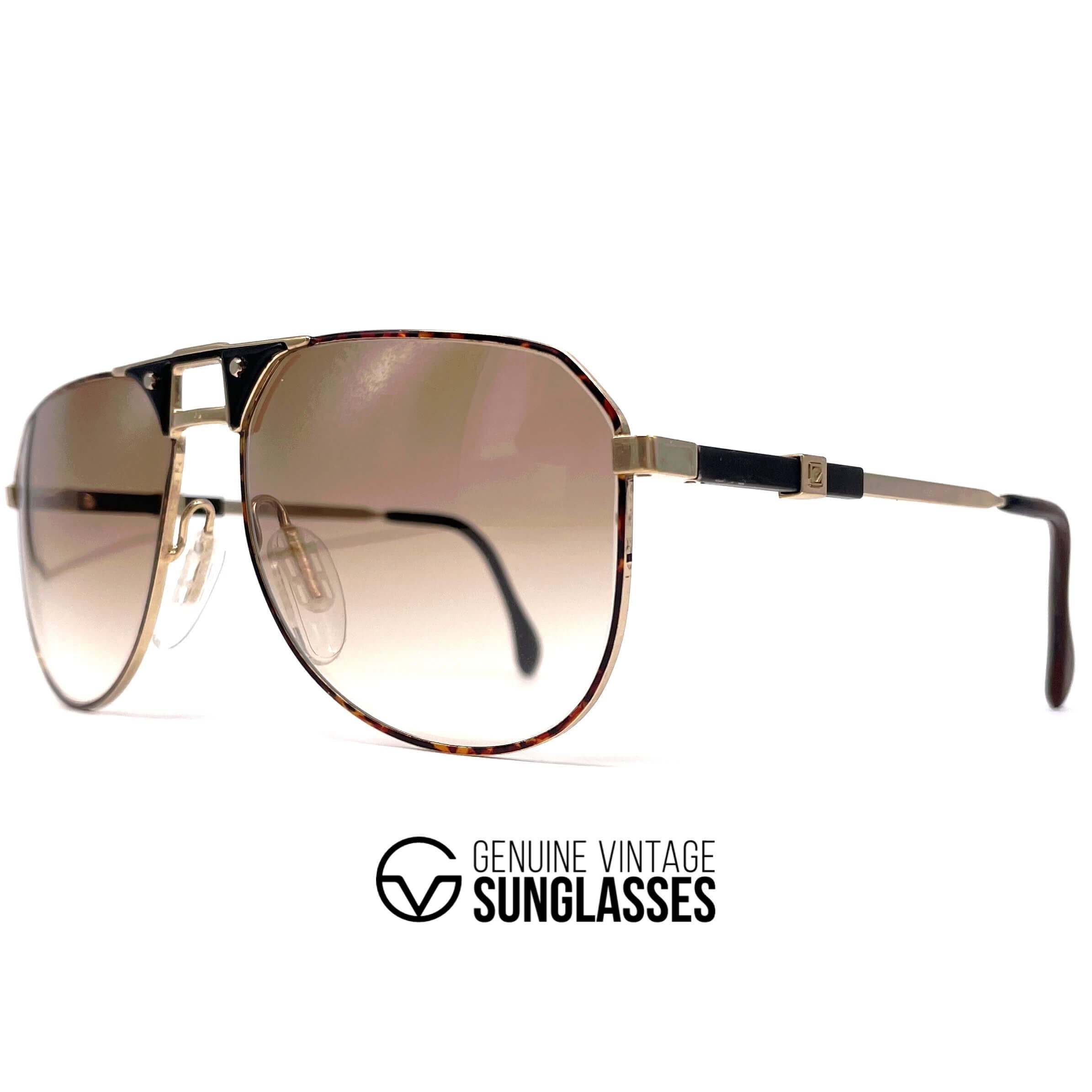 Vintage ZEISS 9982 gold aviator XXL sunglasses