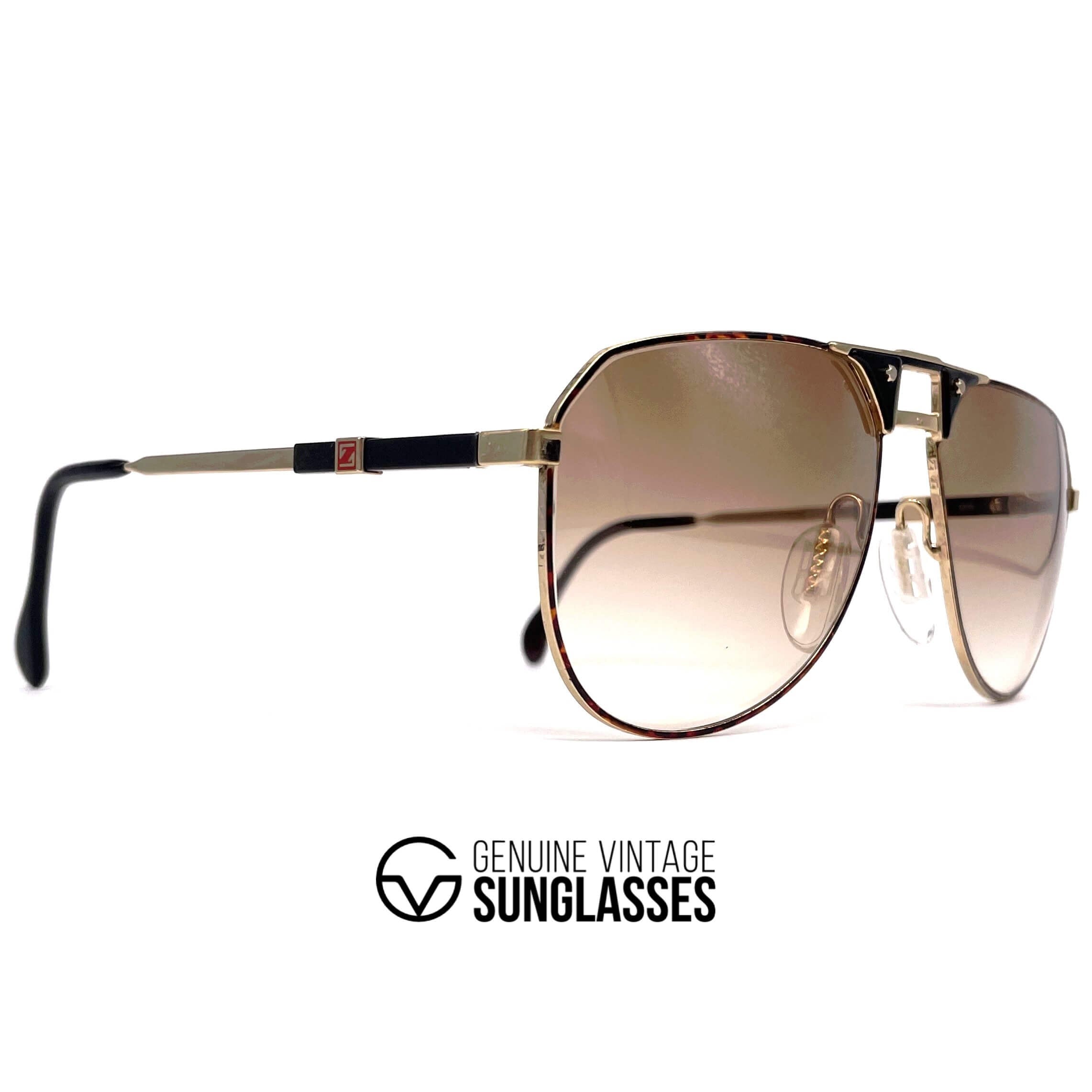 Vintage ZEISS 9982 gold aviator XXL sunglasses