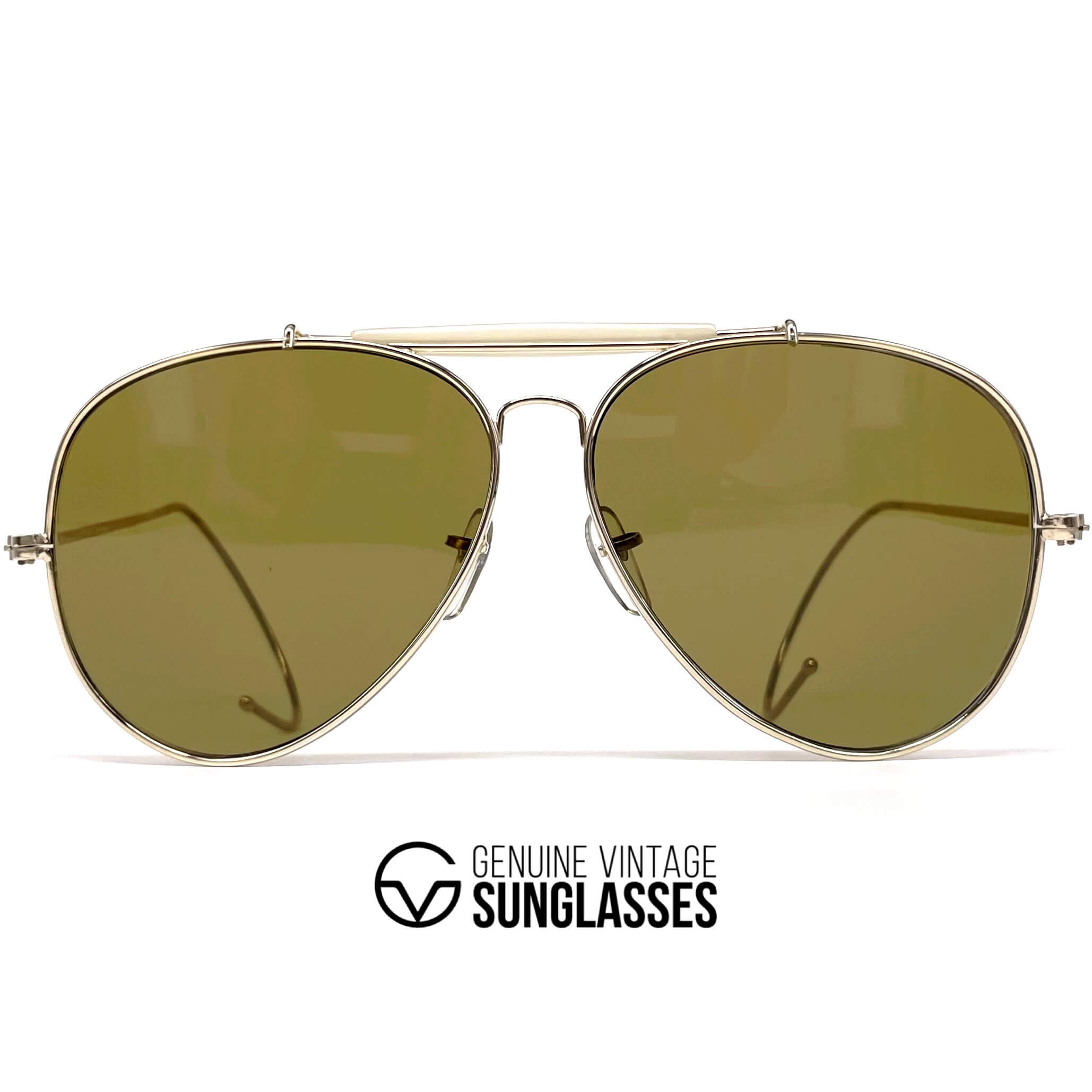 Vintage VUARNET POUILLOUX 5218 Sport gold aviator sunglasses