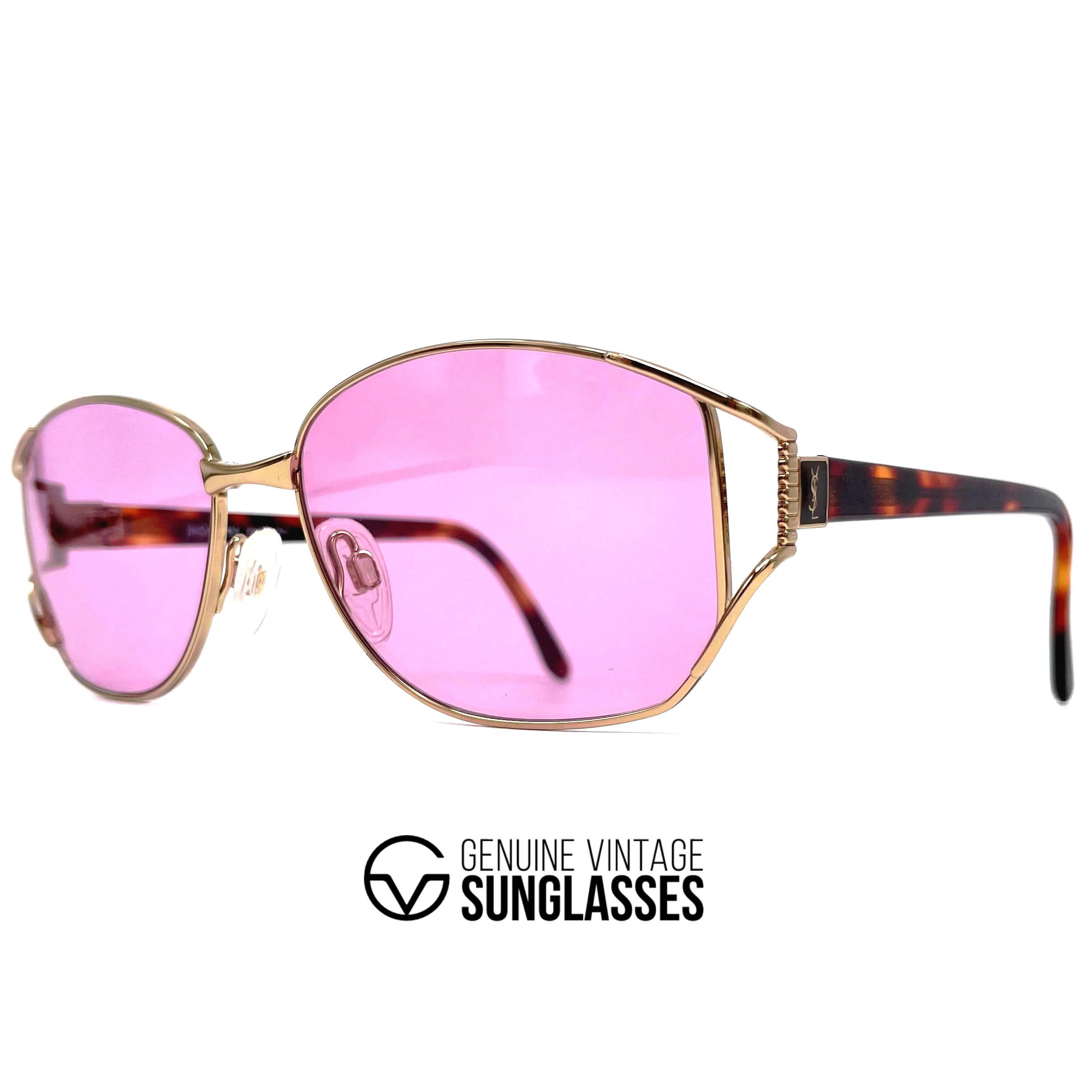 Vintage YVES SAINT LAURENT 4028 gold sunglasses
