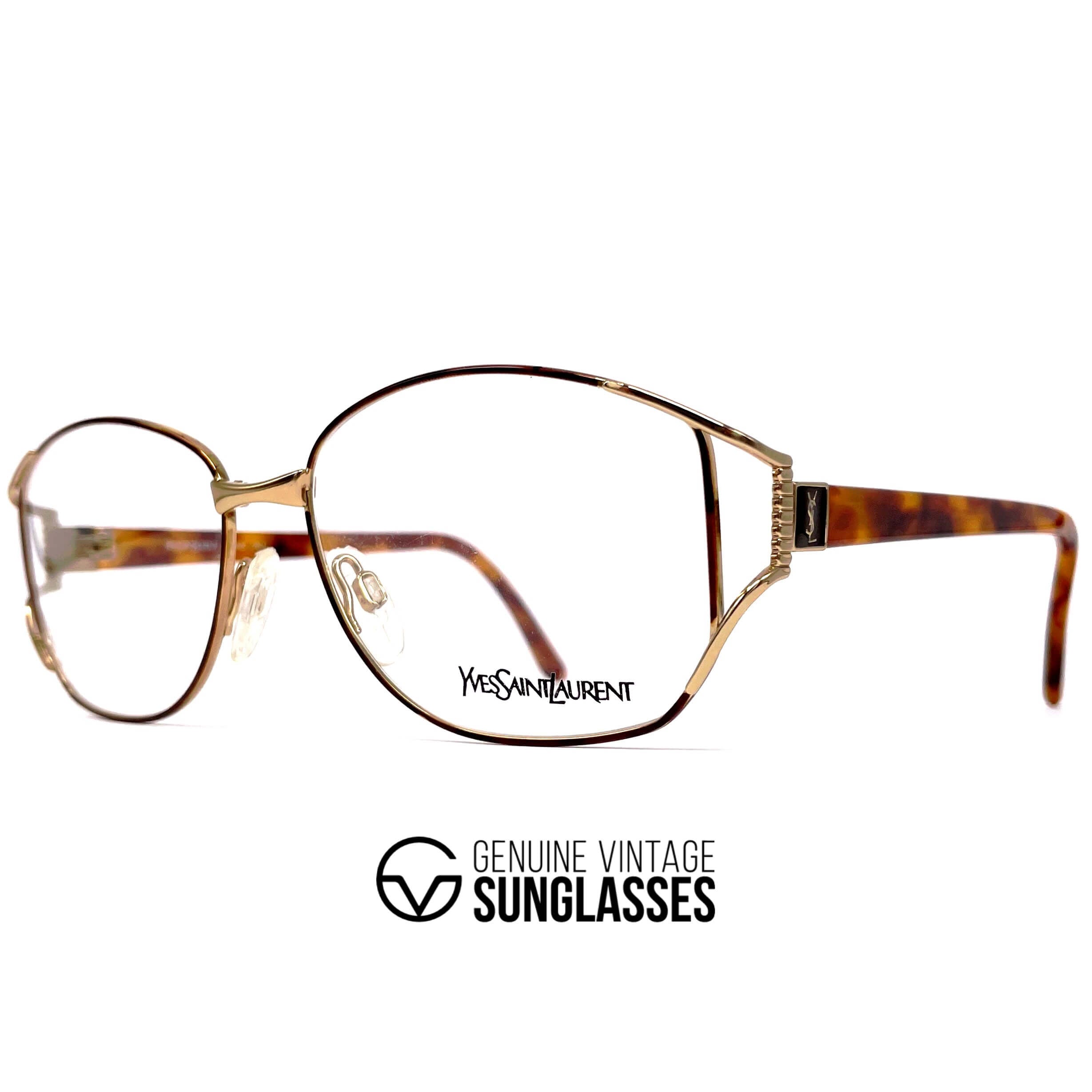 Vintage YVES SAINT LAURENT 4028 gold glasses frames
