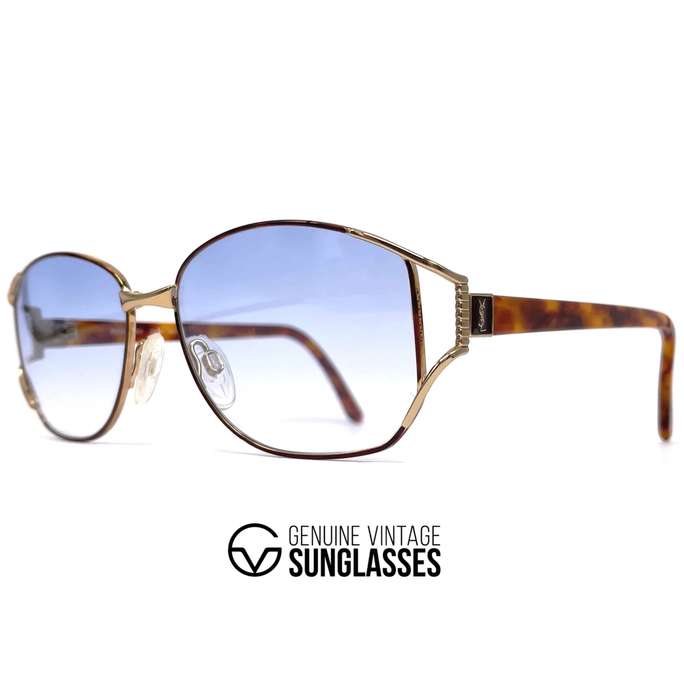Vintage YVES SAINT LAURENT 4028 gold sunglasses