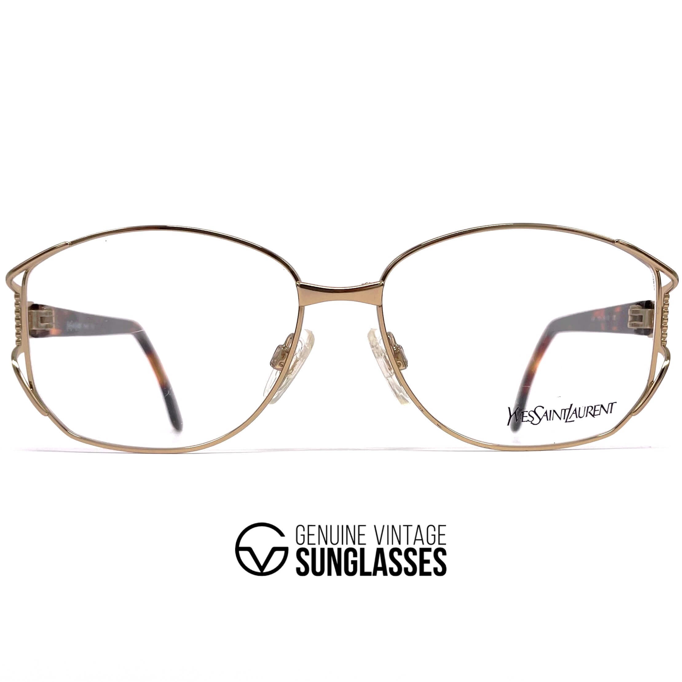 Vintage YVES SAINT LAURENT 4028 gold glasses frames
