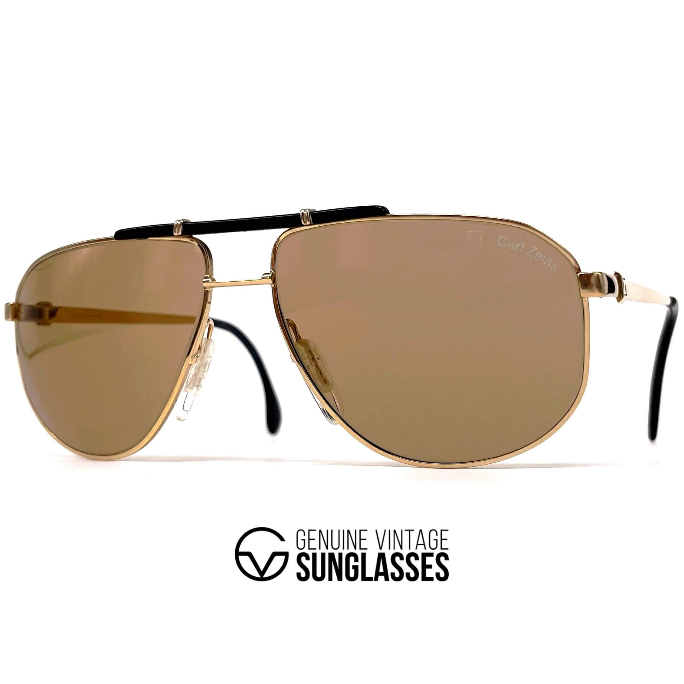 Vintage ZEISS 9292 gold mineral aviator XXL sunglasses